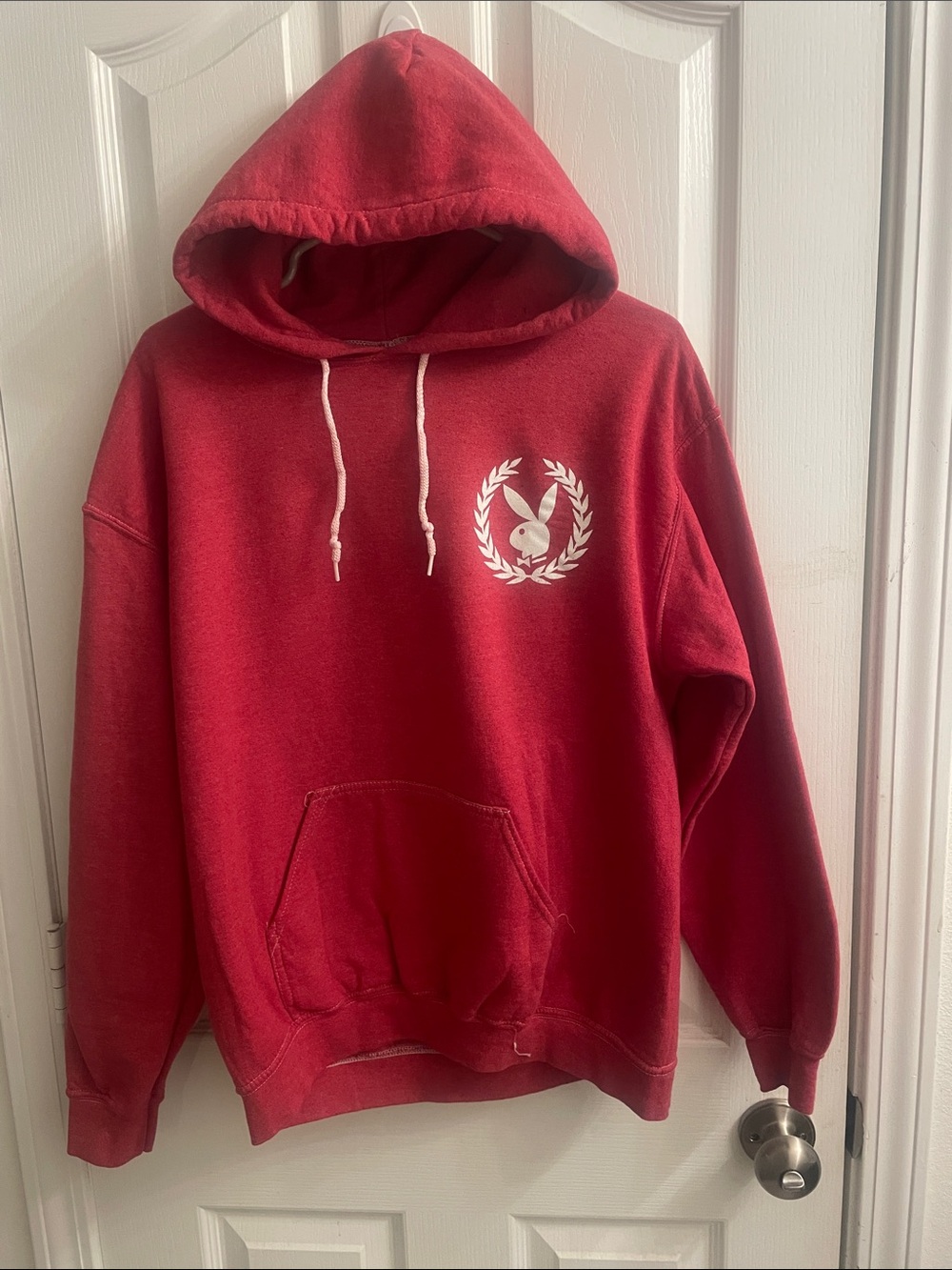 PLAYBOY Red Hoodie with White Bunny Crest